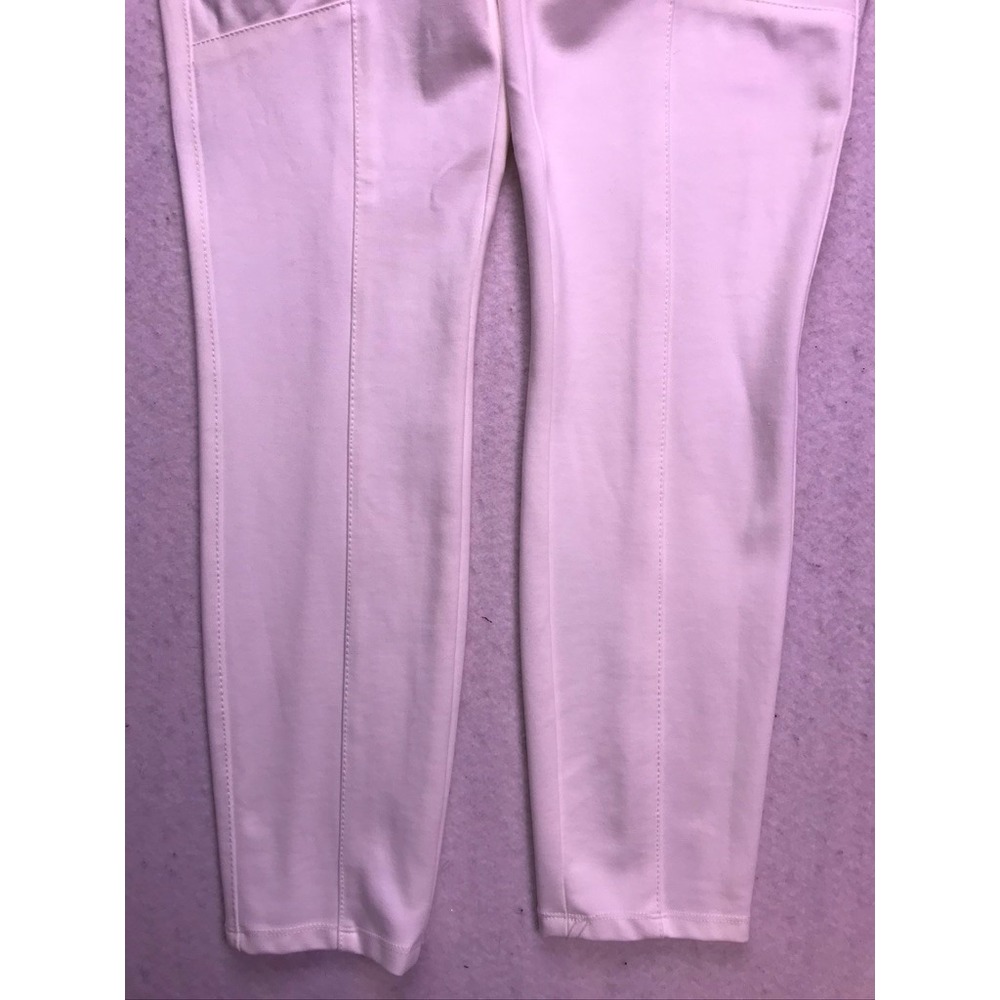 WHBM Skinny Ankle Pants Womens 4 White Zipper Pockets Stretch - Picture 7 of 14